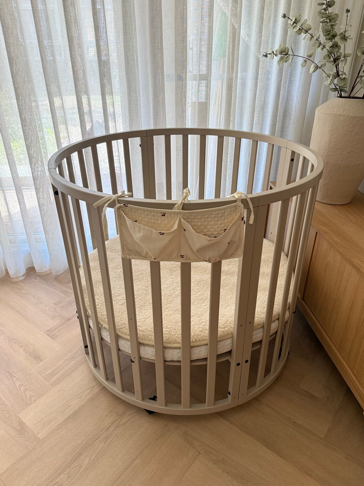 Puck ronde box oatmeal babypark, Kinderen en Baby's, Boxen, Ophalen, Gebruikt, Rond, Wieltjes