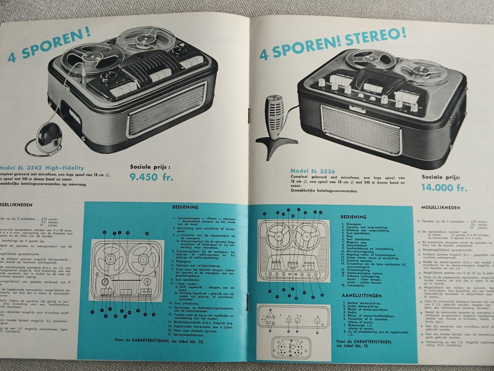 PHILIPS, BANDRECORDER FOLDER, BELGISCH, Boeken, Ophalen of Verzenden, Gelezen