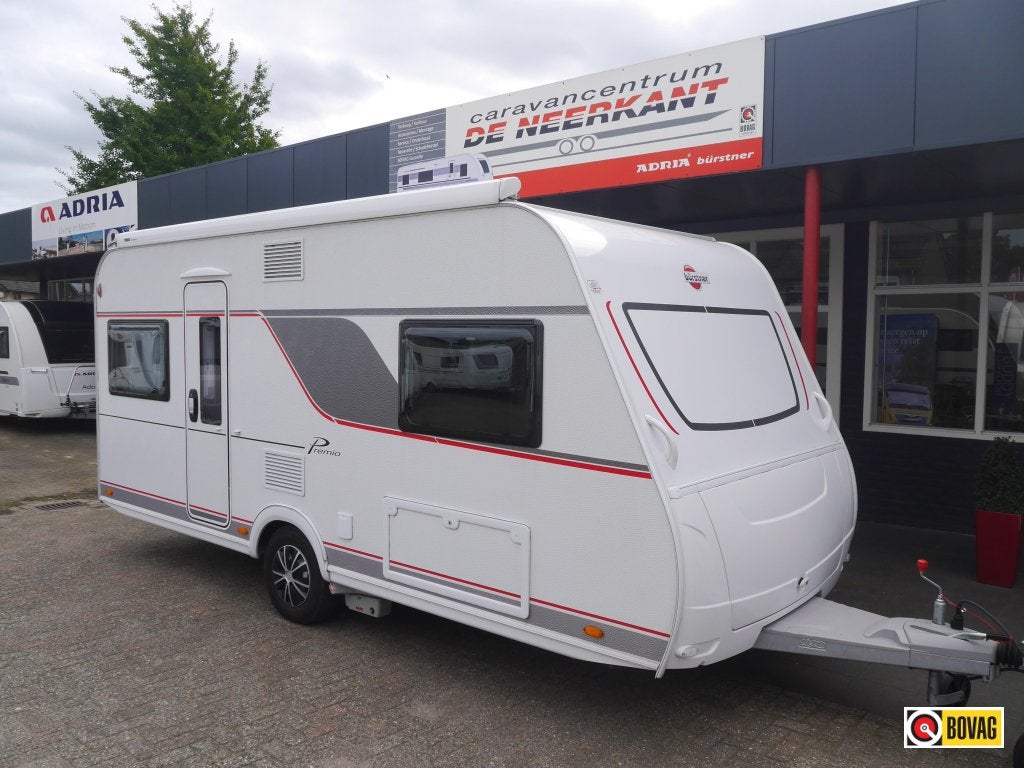 Bürstner Premio 455 TS luifel en mover, Caravans en Kamperen, Rondzit, Bedrijf, 5 tot 6 meter, Schokbreker