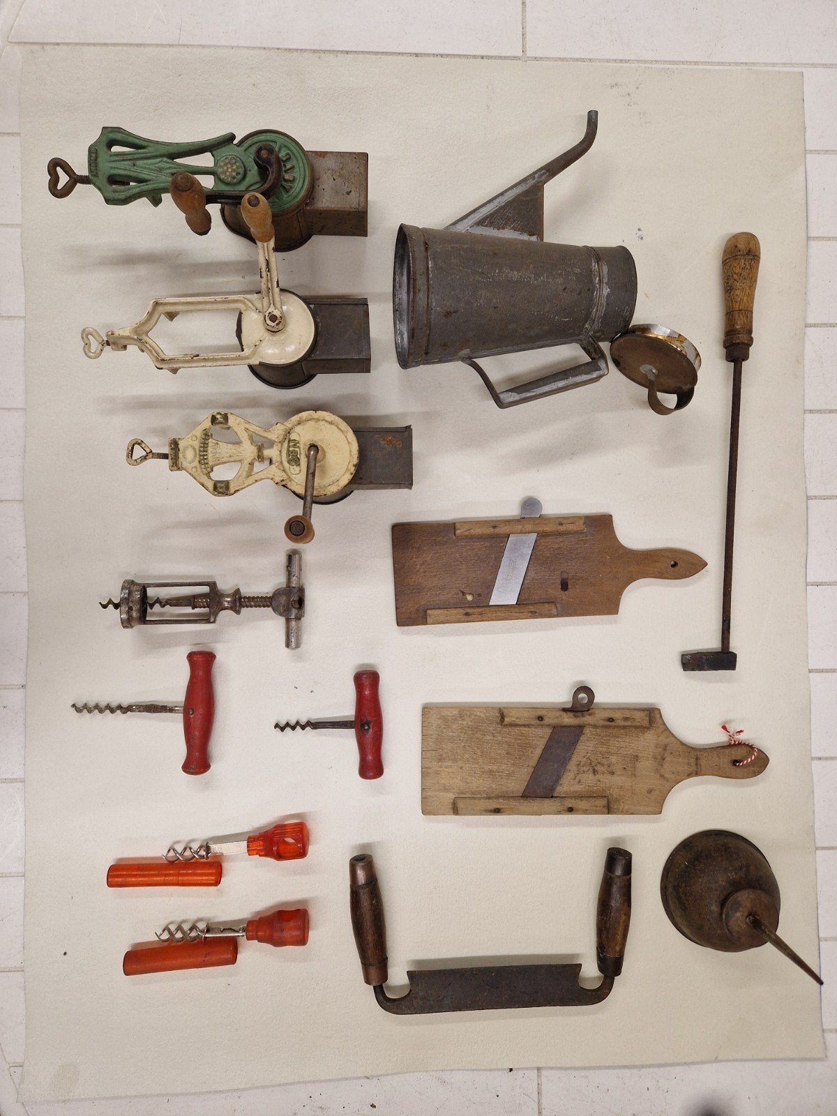 Diverse oude gereedschappen en keukengerei, Ophalen of Verzenden