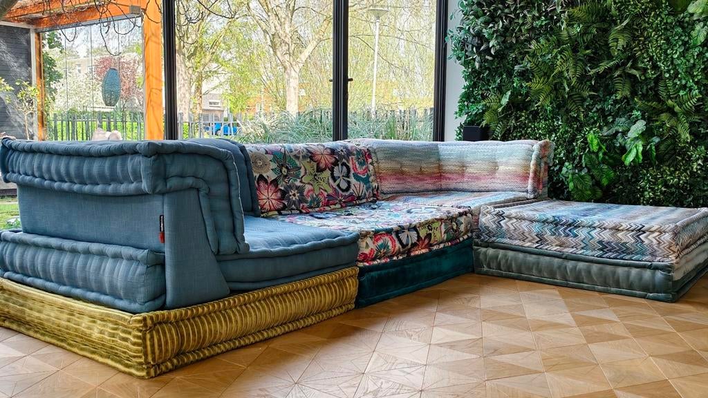 Roche Bobois Mah Jong bank – Missoni Edition elementen, Huis en Inrichting, Ophalen, 250 tot 300 cm, 75 tot 100 cm, Rechte bank