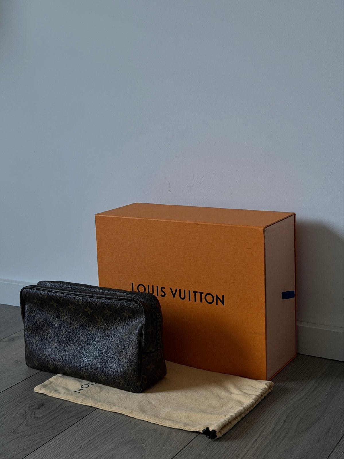 Vintage Louis Vuitton Toilettas, Ophalen of Verzenden, Gebruikt, Bruin, Overige typen