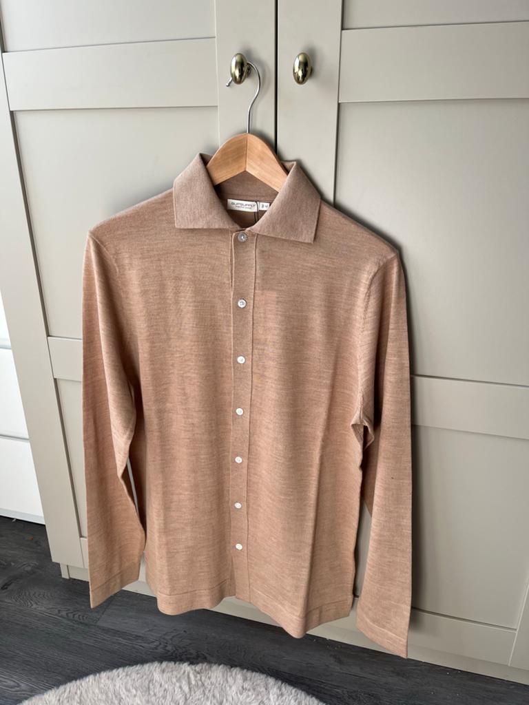 Suitsupply Merino Polo Shirt - Nieuw met kaartjes, Ophalen of Verzenden, Nieuw, Beige, Halswijdte 41/42 (L)