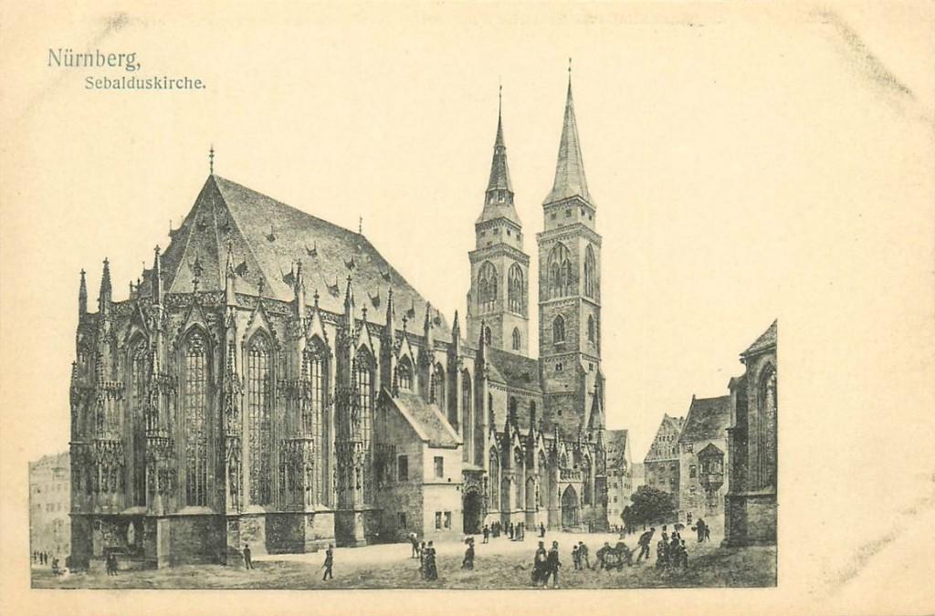 701-307-033 Nurnberg Sebalduskirche, Verzenden, Voor 1920, Duitsland