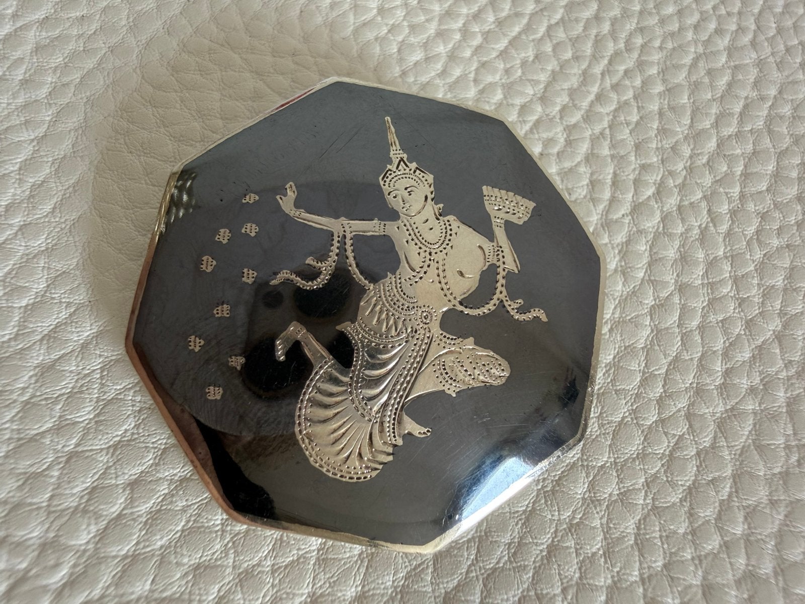 H265/Vintage prachtige Zilveren SIAM Broche, Gebruikt, Verzenden, Minder dan 4 cm, X