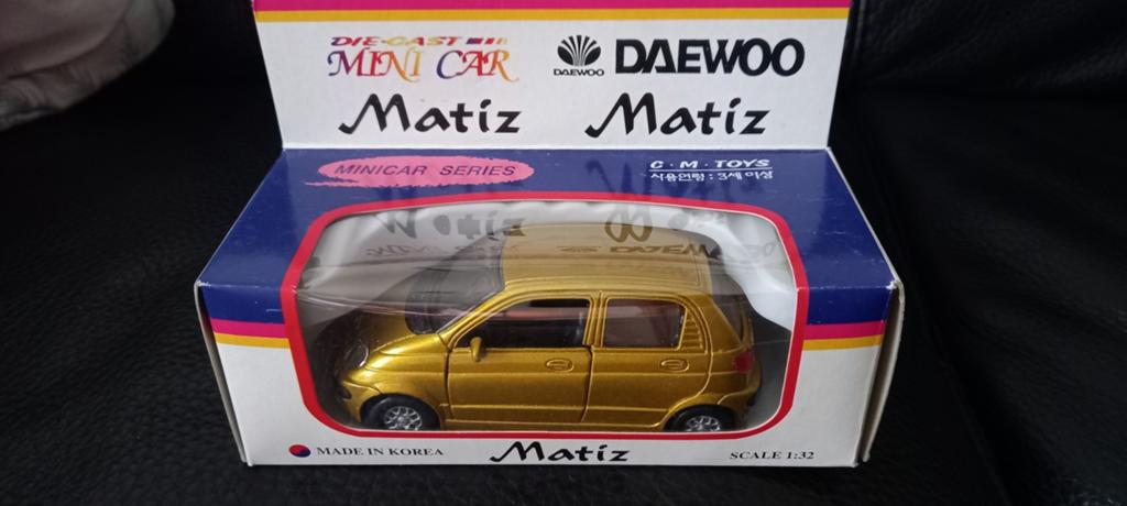 CM TOYS KOREA DAEWOO MATIZ GOLD 1:32 MINT IN BOX, Ophalen of Verzenden, Nieuw, Auto, Overige merken
