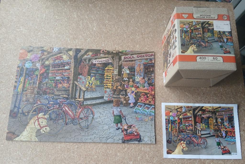 Wooden jigsaw puzzle  IN THE TOYSHOP, Ophalen of Verzenden, Minder dan 500 stukjes, Zo goed als nieuw, Legpuzzel