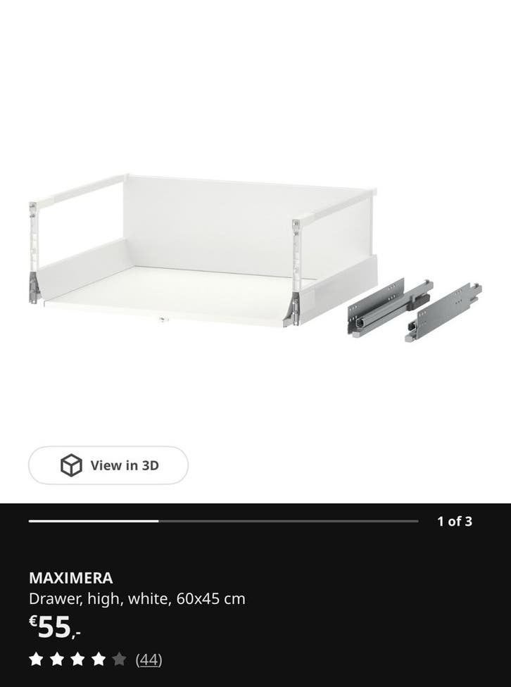 Nieuwe hoge maximera lade met axstad voorkant metod keuken, Ophalen, 50 tot 100 cm, Zo goed als nieuw, Minder dan 100 cm