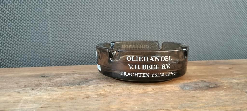 Vintage asbak Oliehandel vd Belt Drachten, Ophalen of Verzenden, Gebruikt, Asbak