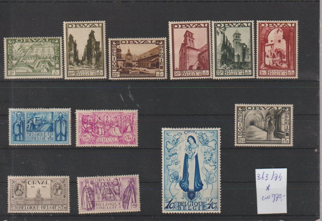 Belgie 363-374 ORVAL 1933 ongestempeld CW 970,-, Ophalen of Verzenden, Postfris