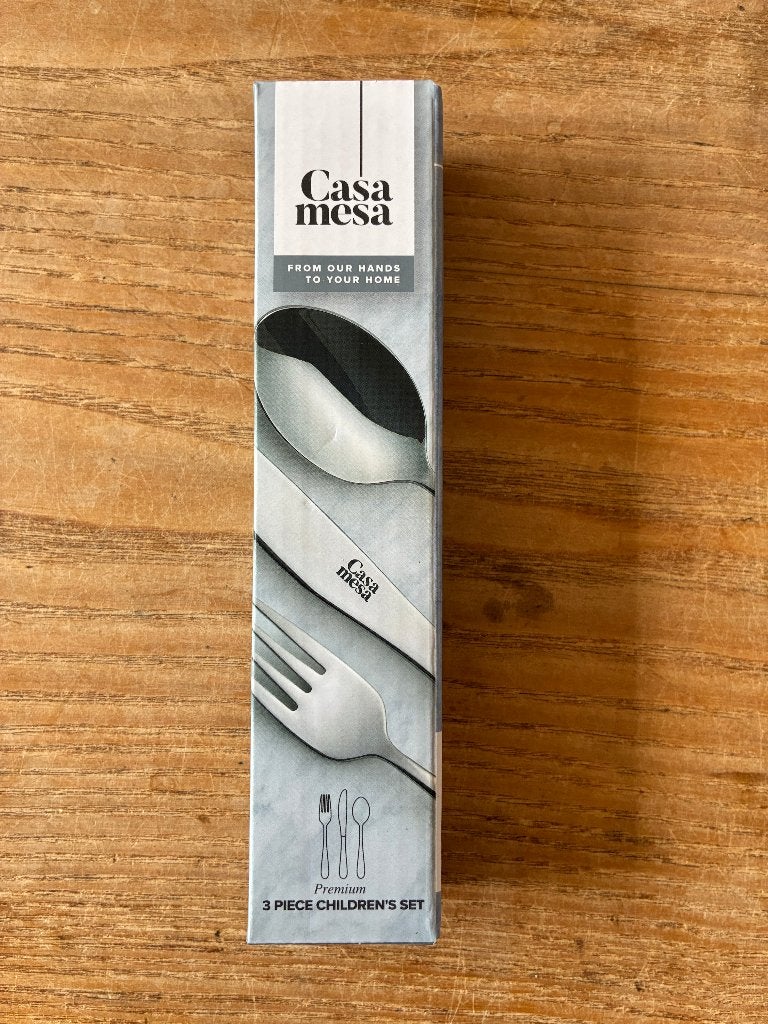 Casa Mesa 3-delig kinderbestek - mes vork lepel - nieuw, Bestekset, Nieuw, Rvs of Chroom, Verzenden