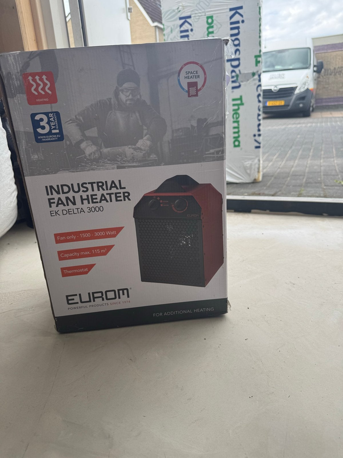 Eurom EK Delta 3000 Industriële Ventilator Kachel, Ophalen, Nieuw, 800 watt of meer, Kachel