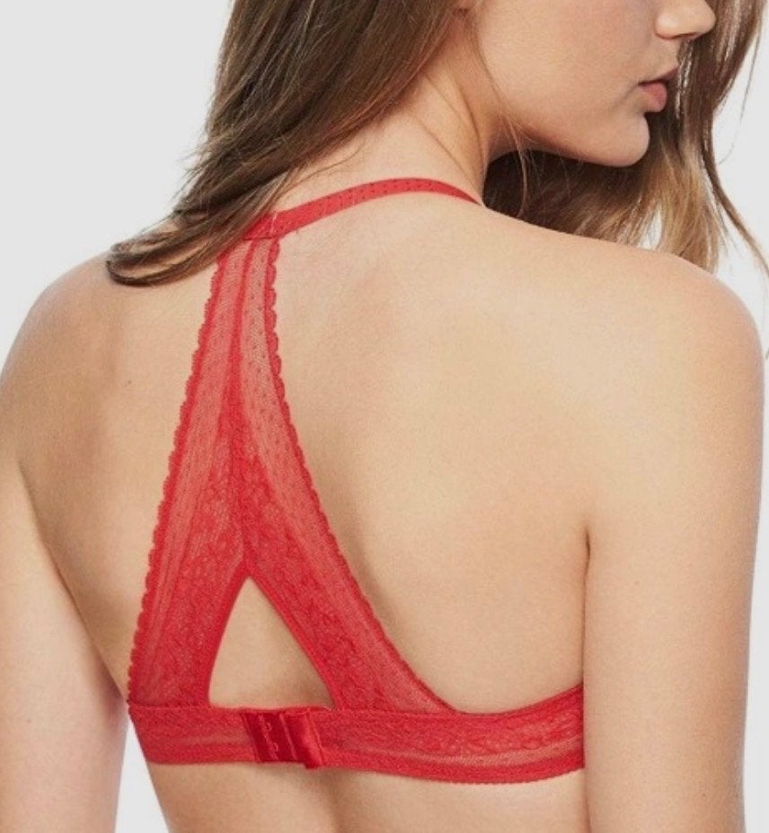 Passionata BH 65G - Rood met kanten racerback, Verzenden, Rood, BH