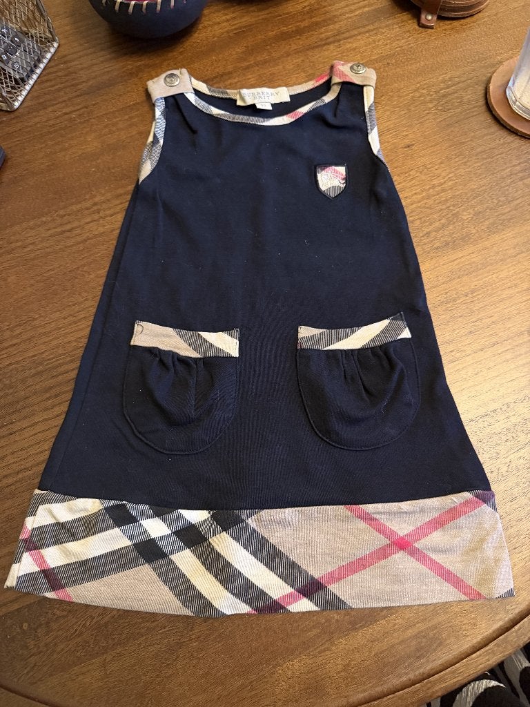 Prachtig Burberry Brit Jurkje Zwart & Klassieke Ruit Maat 92, Meisje, Ophalen of Verzenden, Zo goed als nieuw, Jurk of Rok