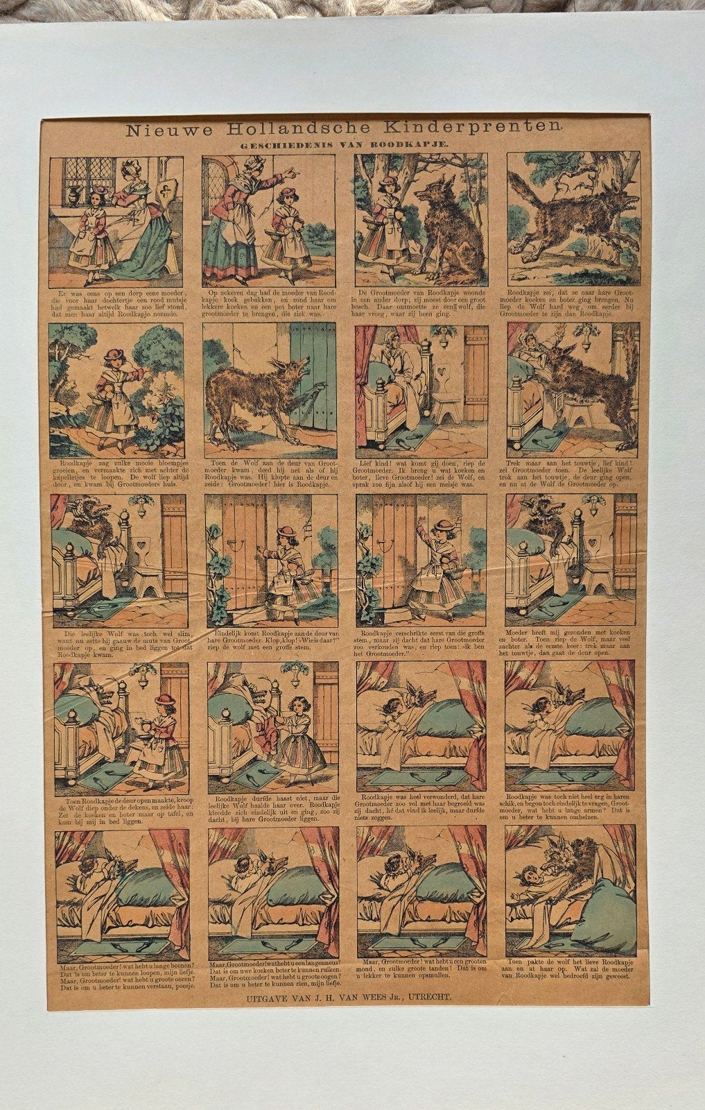 Nieuwe Hollandsche Kinderprenten: Roodkapje & Tien Spiegels, Boeken, Prentenboeken en Plaatjesalbums, Ophalen of Verzenden, Gelezen