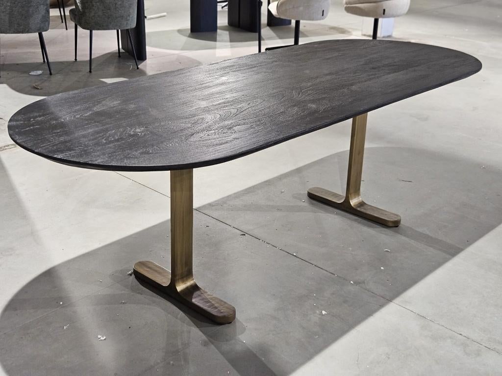 Richmond Revelin Black Gold eettafel 235 cm – Nieuw in doos, Huis en Inrichting, Tafels | Eettafels, Ophalen, Richmond, 50 tot 100 cm