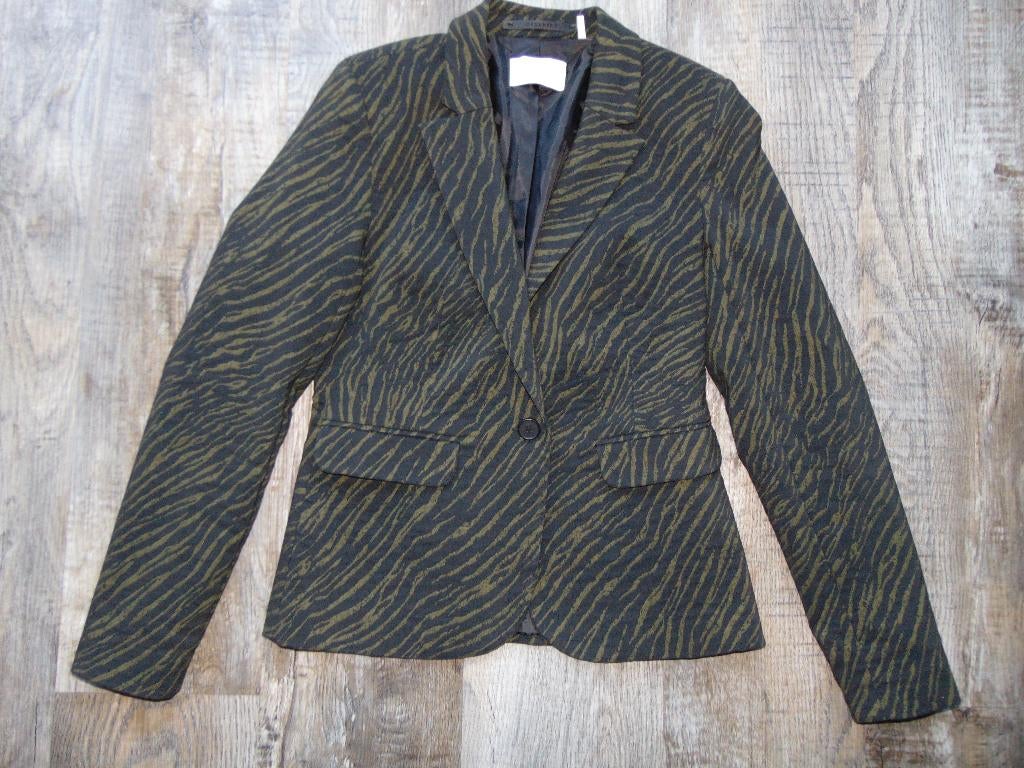 Distrikt colbert zwart / groen maat S / 36 blazer jasje, Distrikt, Ophalen of Verzenden, Zo goed als nieuw, Jasje