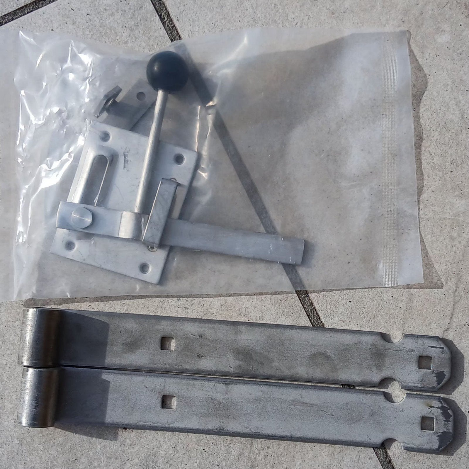 RVS Tuinhek sluiting en duimheng 30cm, Ophalen of Verzenden, Nieuw, Rvs, Klink of Kruk