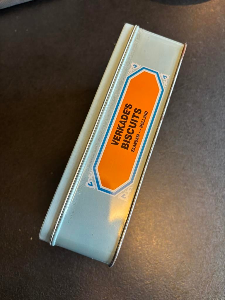 Verkade biscuit blik, Verzamelen, Blikken, Ophalen of Verzenden, Zo goed als nieuw, Koek(jes), Verkade