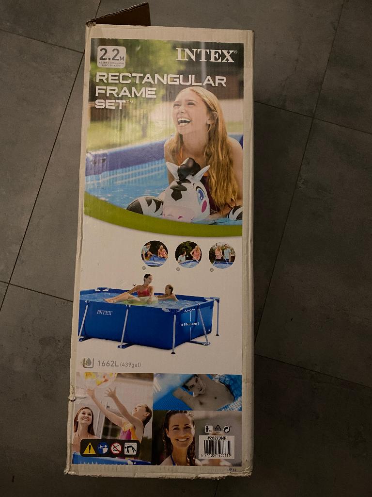 Intex Zwembad 2,20m x 1,50m x 0,60m, Ophalen, Minder dan 80 cm, Opzetzwembad, 200 tot 400 cm