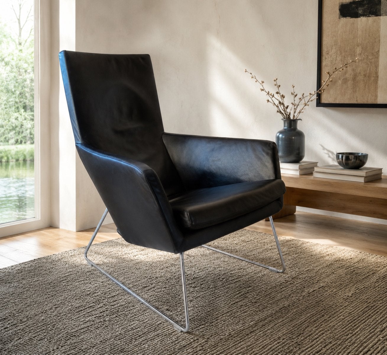 Prachtige Gerard vd Berg Don design stoel, Huis en Inrichting, Ophalen, Zo goed als nieuw, 50 tot 75 cm, Leer