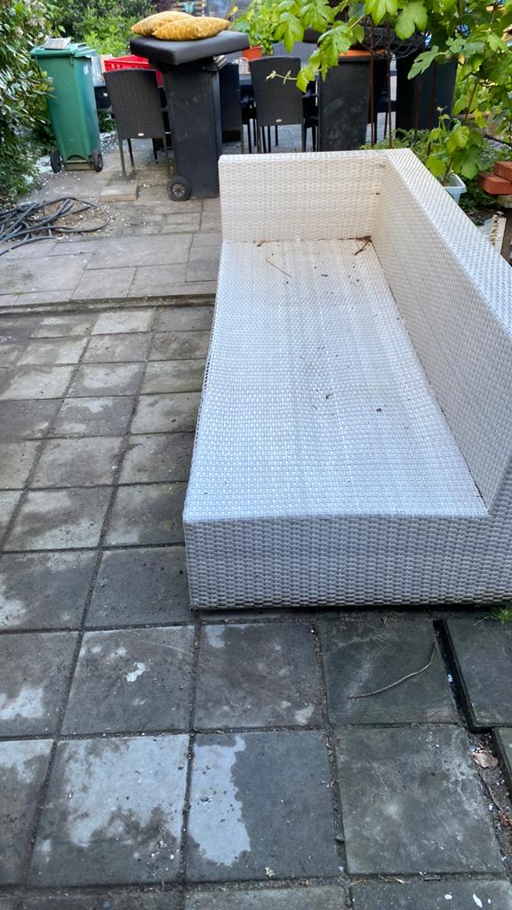 Gratis af te halen, Tuin en Terras, Ophalen of Verzenden, Gebruikt, Overige materialen, 2 zitplaatsen