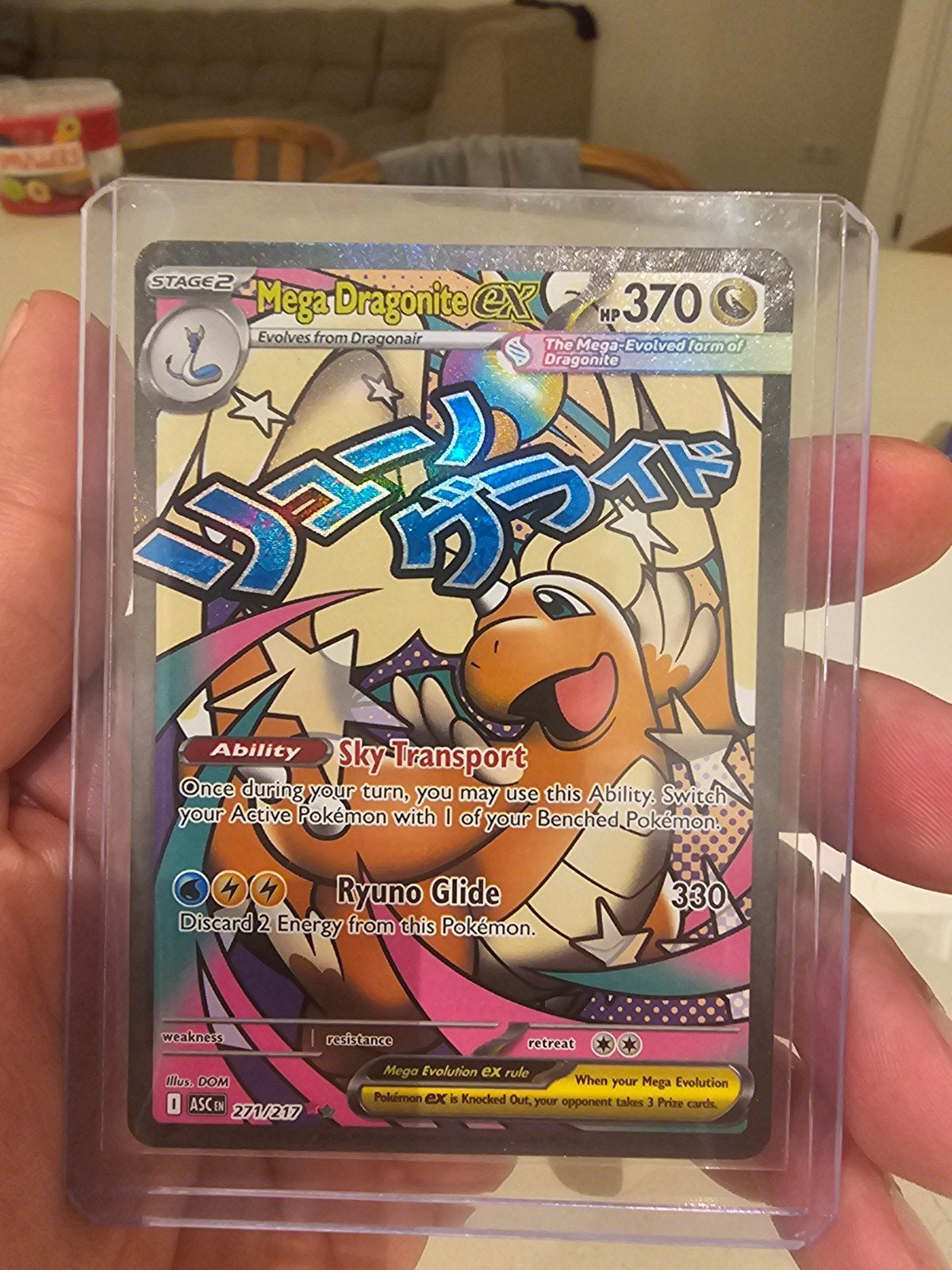 Pokémon Mega Dragonite EX 271/217 Kaart, Hobby en Vrije tijd, Verzamelkaartspellen | Pokémon, Ophalen of Verzenden, Zo goed als nieuw