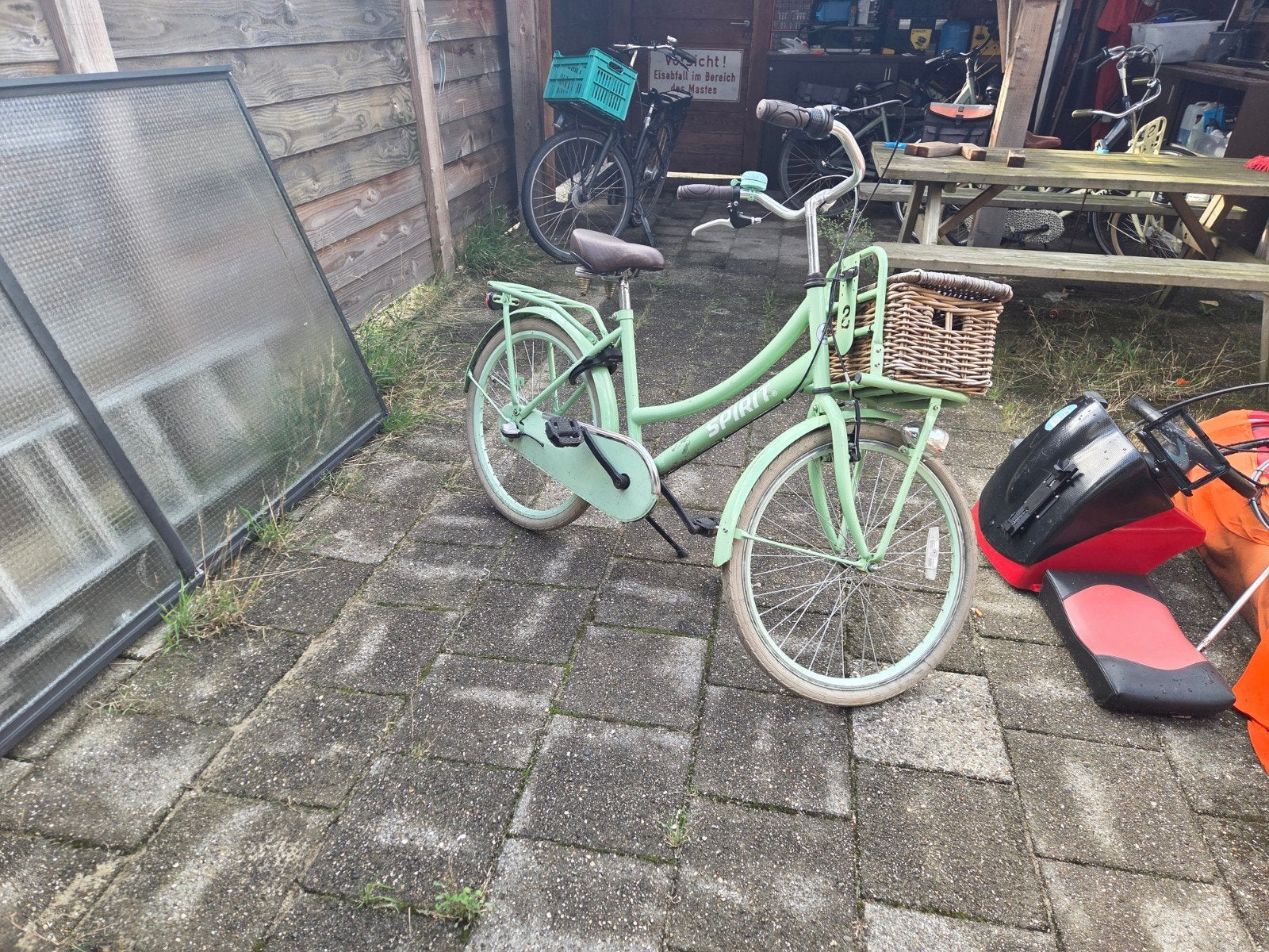 Spirit fiets met mandje, Terugtraprem, Zo goed als nieuw, 50 tot 53 cm, Ophalen