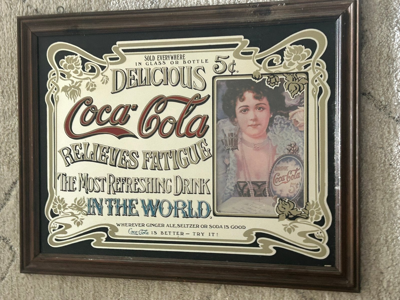 Coca Cola spiegel, Ophalen, Rechthoekig