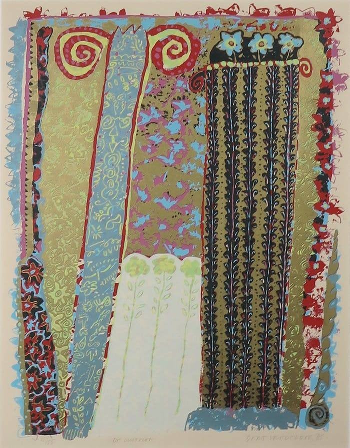 Bert Vredegoor - zeefdruk De Lusthof (75 x 60 cm), Zeefdruk, Overige onderwerpen, Ophalen of Verzenden, Gelimiteerde oplage
