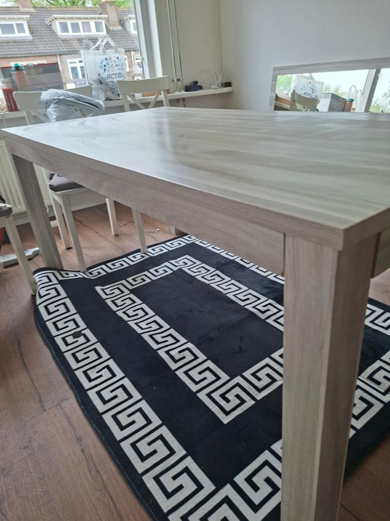 Set van 2 zwarte en 1 witte tapijten met Griekse print, Overige materialen, 100 tot 150 cm, Zo goed als nieuw, Rechthoekig