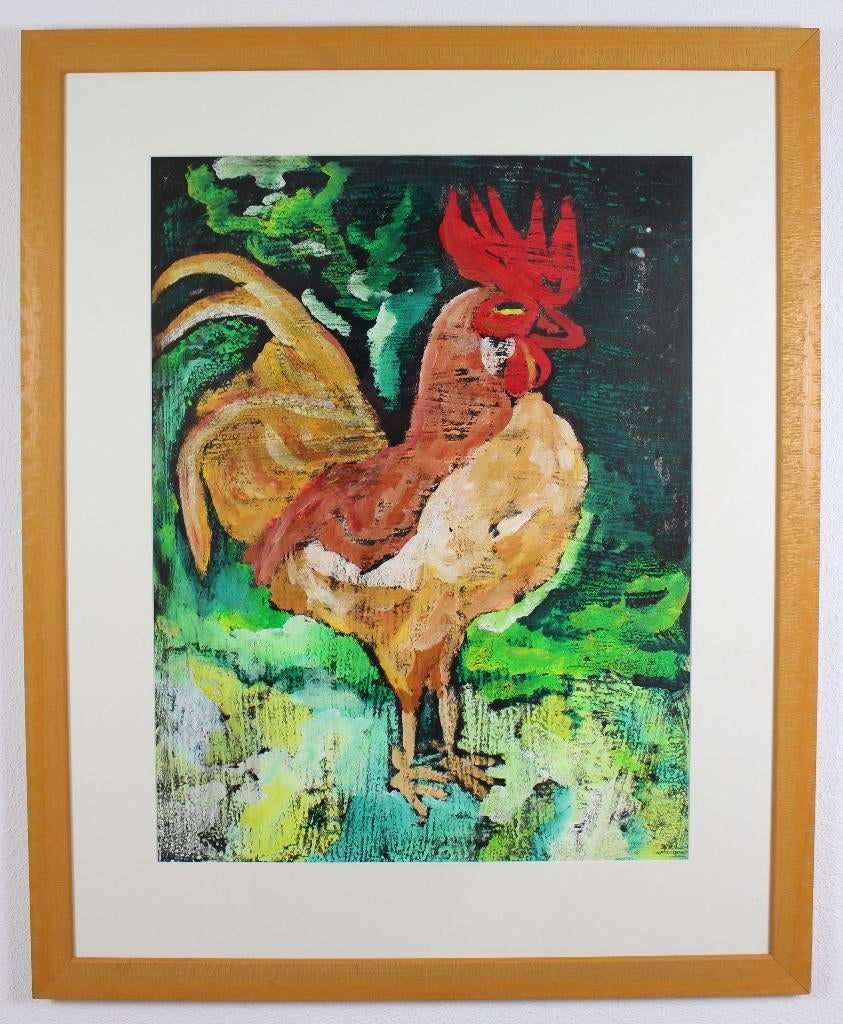 Moderne kunst schilderij olieverf op papier impressionisme, Ophalen