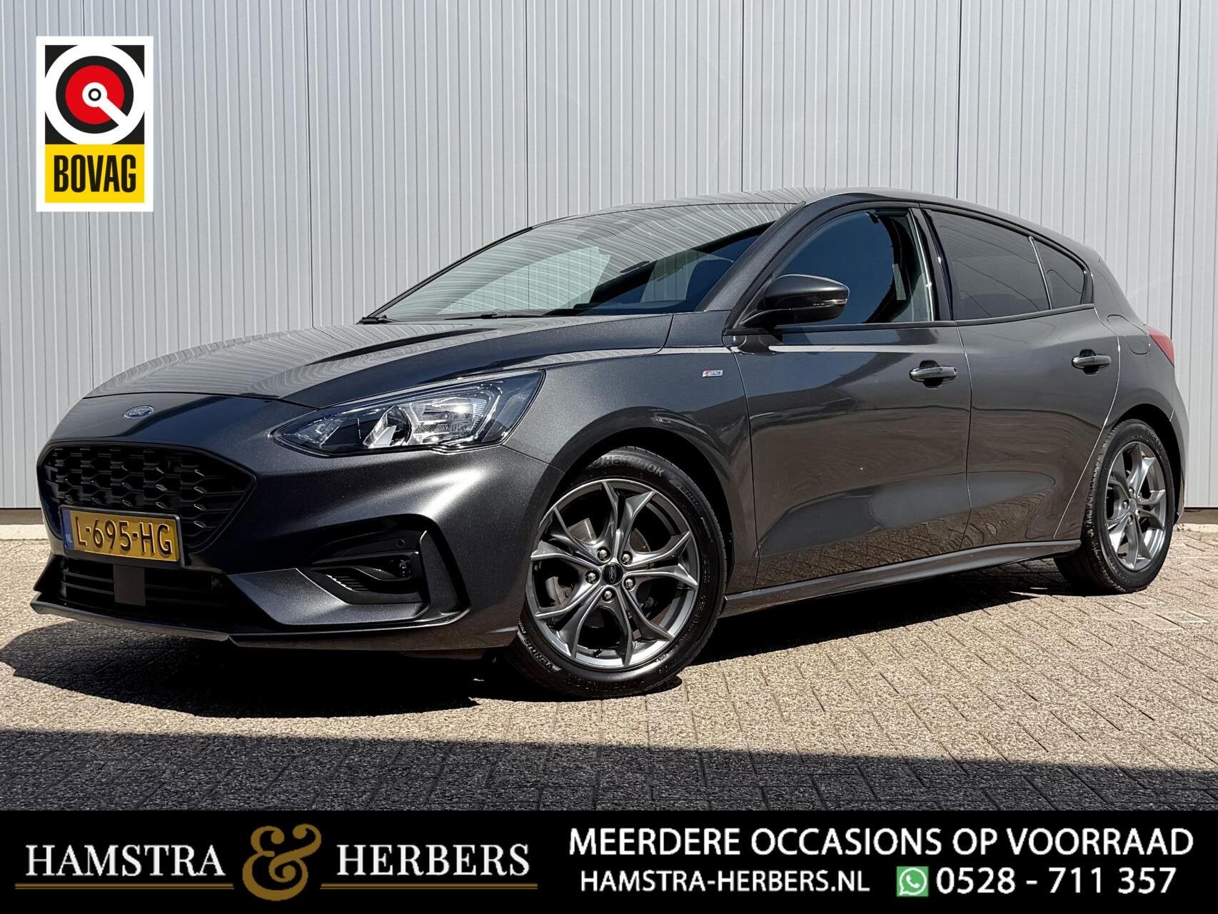Ford Focus 1.0 EcoBoost Hybrid ST Line X Business antraciet, Auto's, Gebruikt, Euro 6, Adaptive Cruise Control, Origineel Nederlands