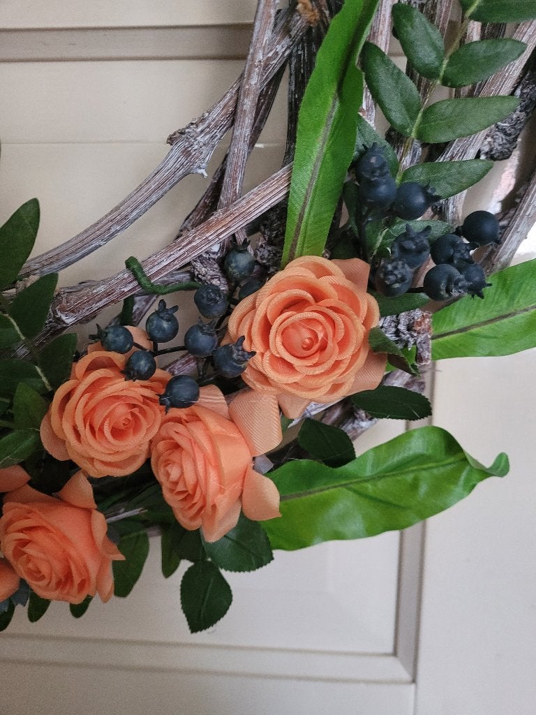 krans 60 cm doorsnede met kunstbloemen, Huis en Inrichting, Woonaccessoires | Kransen, Heikant 21 Kaatsheuvel, Ophalen of Verzenden