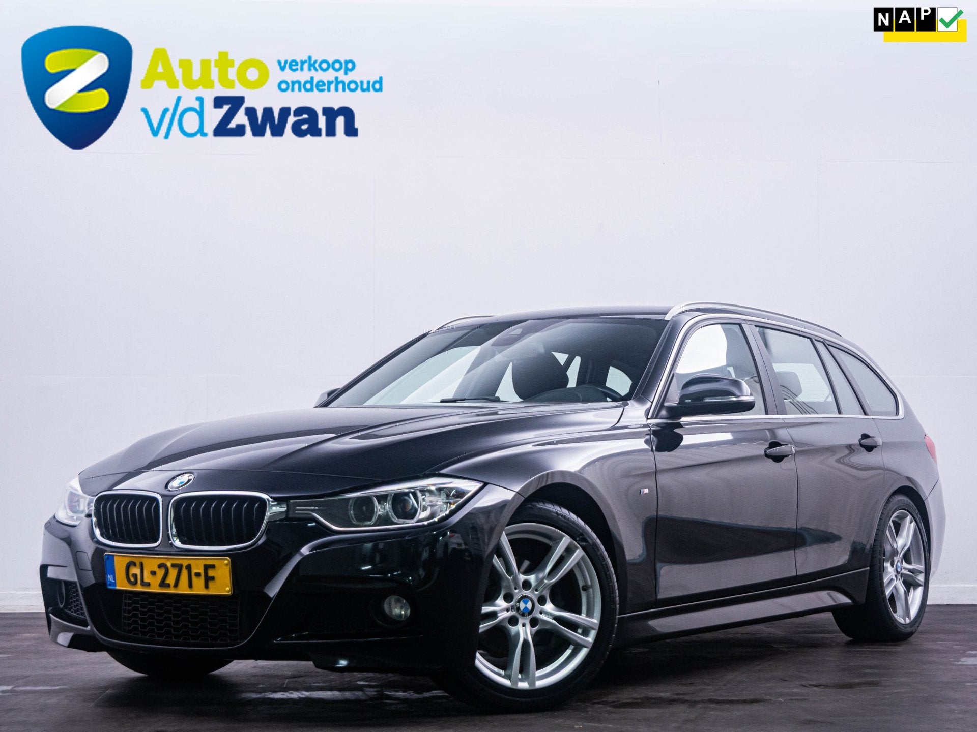 BMW 3-serie Touring 316i Executive M-Sport|Cruise|Clima|PDC!, Auto's, Gebruikt, 4 cilinders, Alcantara, Zwart