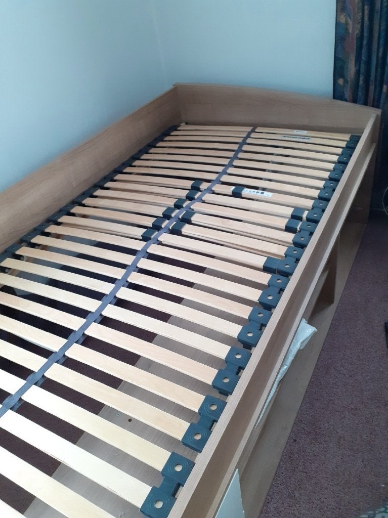 seniorenbed, Ophalen, 90 cm, Eenpersoons, Beige