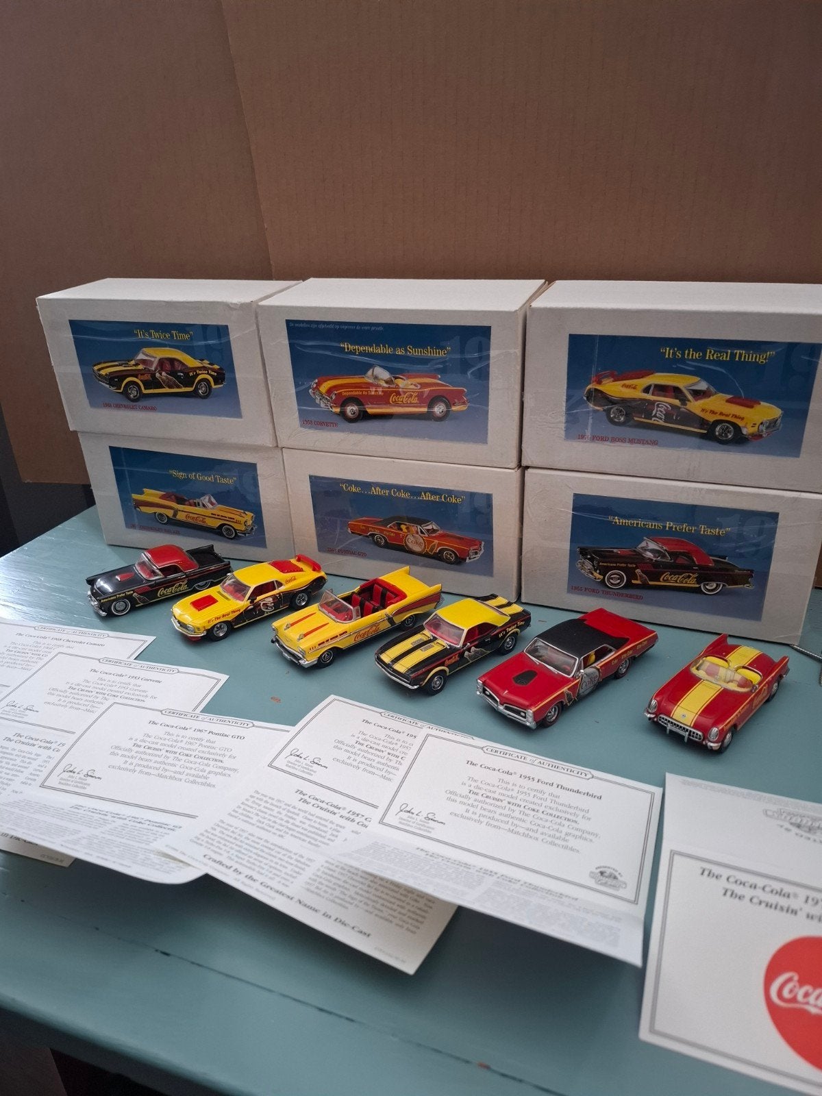 Dinky coca cola auto's, Ophalen of Verzenden, Zo goed als nieuw, Auto, Matchbox