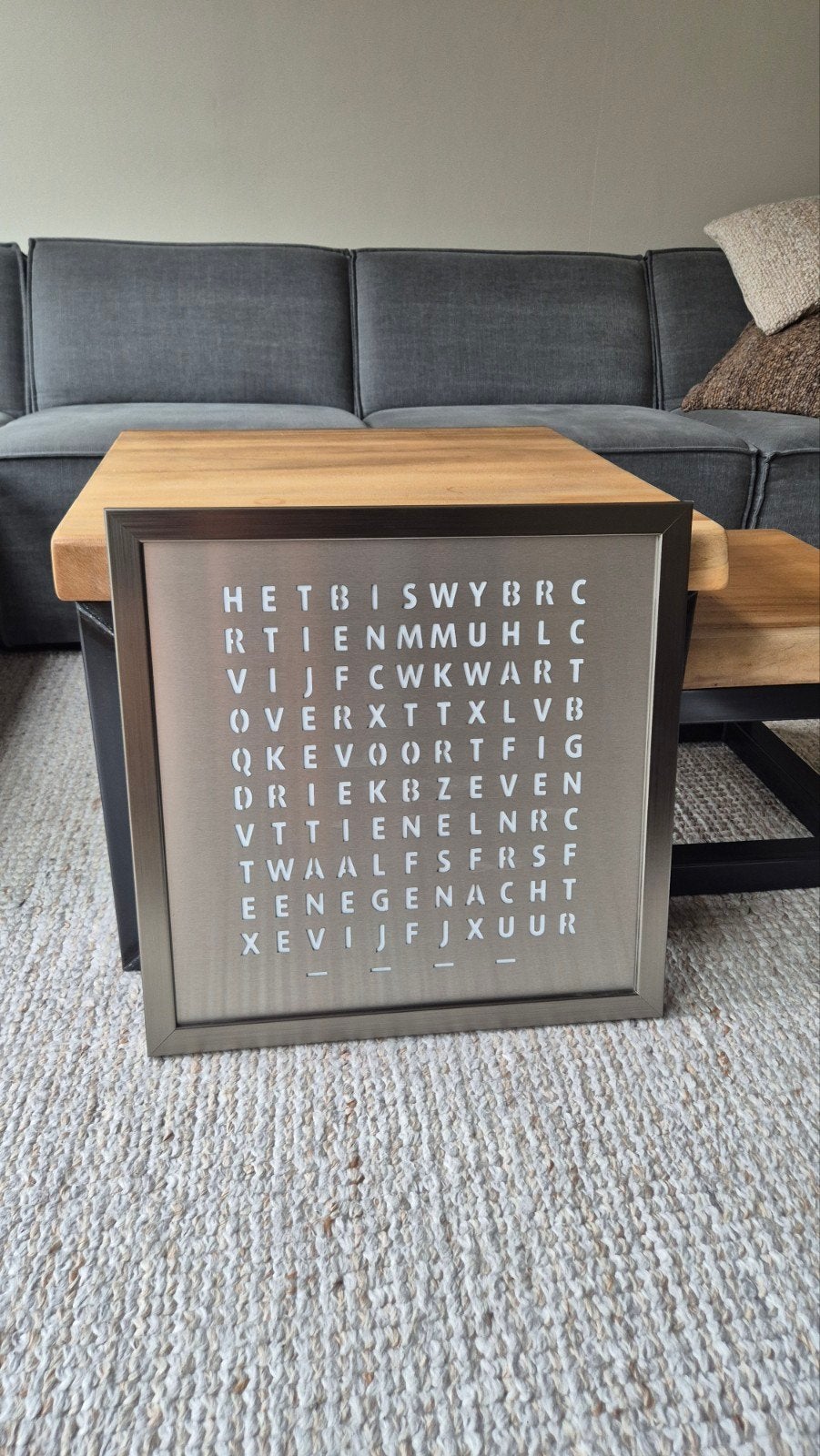 Word Clock Woord Klok WoordKlok | Alles is mogelijk!, Huis en Inrichting, Woonaccessoires | Klokken, Ophalen of Verzenden, Nieuw