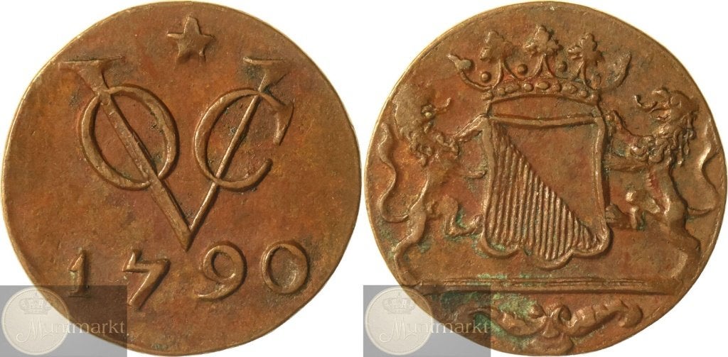V.O.C. - Utrecht - Duit 1790 - Ster zonder punten, Postzegels en Munten, Munten | Nederland, Ophalen of Verzenden, Vóór koninkrijk
