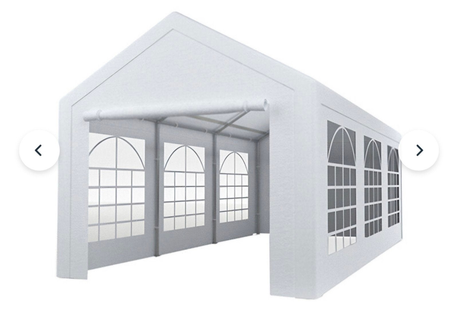Witte partytent 3x6 meter, Ophalen, 5 tot 8 meter
