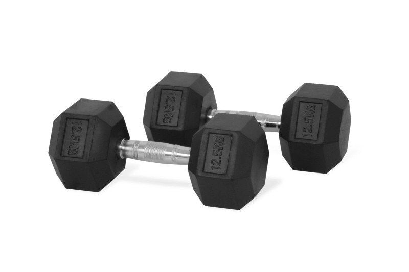 Set van 2 Hex Dumbbells - 12.5 KG, Sport en Fitness, Fitnessmaterialen, Ophalen, Nieuw, Rug, Dumbbell