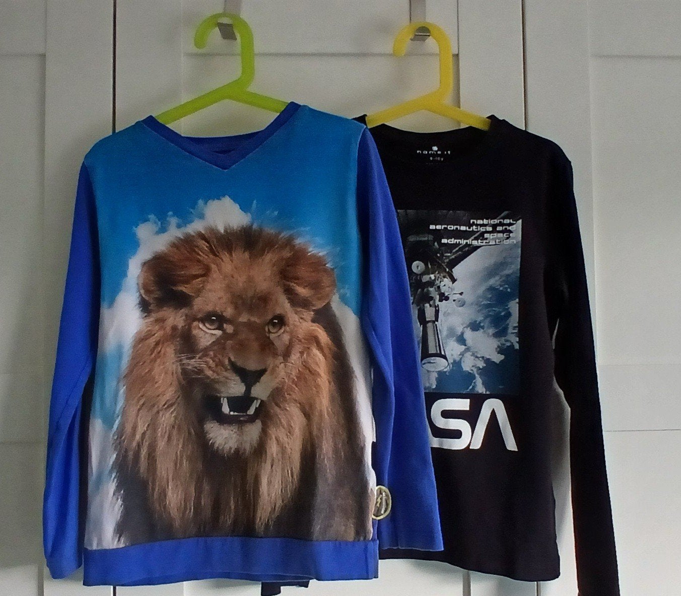 2x Longsleeve T-shirt Name It & De Kunstboer Maat 134-140, Gebruikt, Ophalen of Verzenden, Shirt of Longsleeve, Jongen