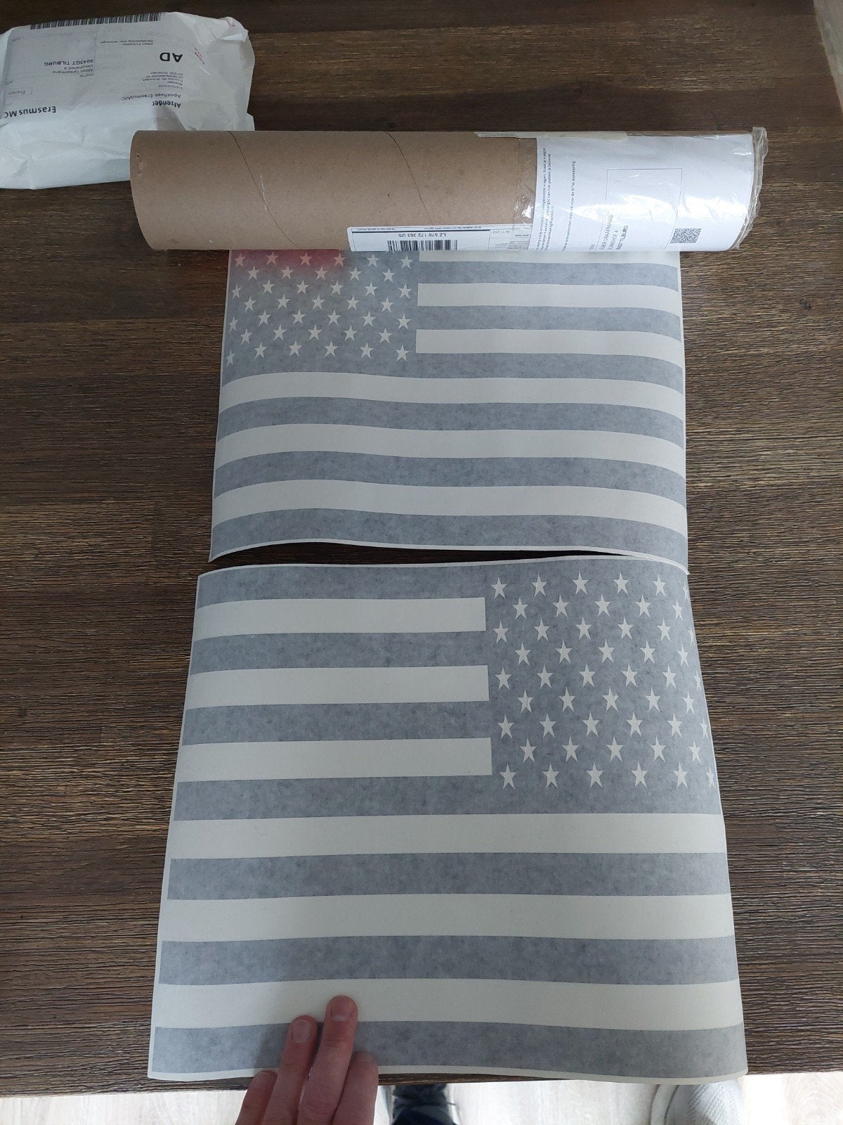 Ford Mustang 99-04 zijruit Amerikaanse vlag stickers, Auto diversen, Ophalen of Verzenden
