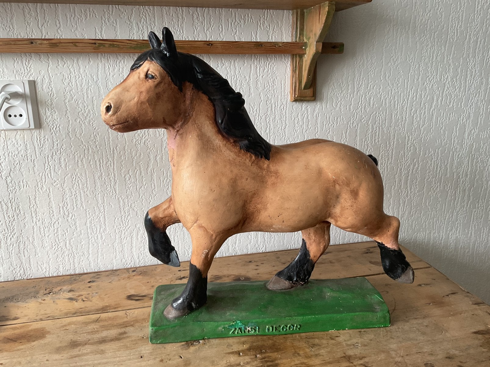 Prachtig beeld van zwaar trekpaard, Antiek en Kunst, Ophalen