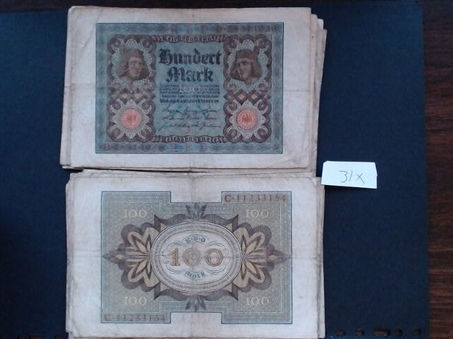 bankbiljetten Duitsland 100 M 1920 (21 stuks, ook los), Postzegels en Munten, Bankbiljetten | Europa | Niet-Eurobiljetten, Ophalen of Verzenden