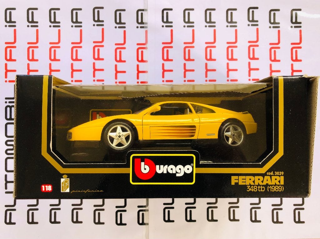 Ferrari 348 TB 1989 giallo BBurago 1:18, Ophalen of Verzenden, Nieuw, Auto, Bburago