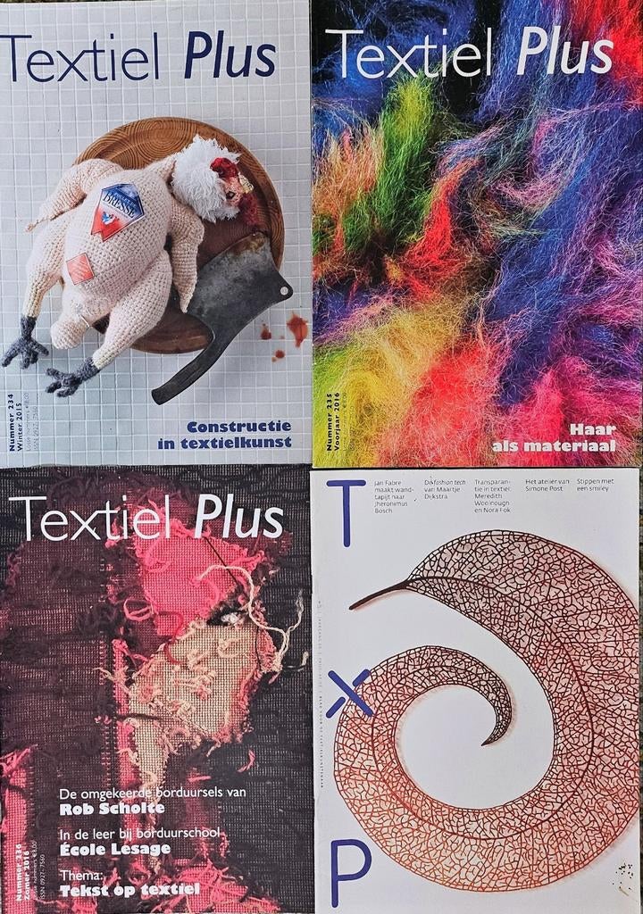 Textiel plus 4 tijdschriften, Ophalen of Verzenden, 1980 tot heden, Tijdschrift