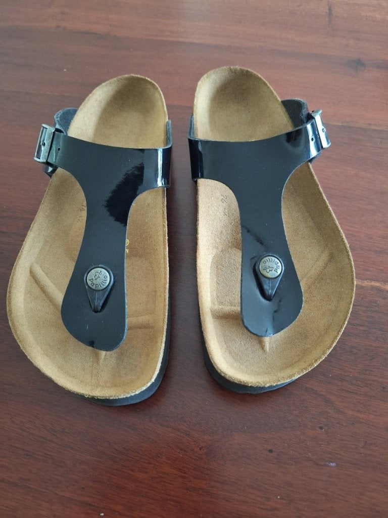 Birkenstock Papillio Gizeh zwart lak. Mt 37 nieuw, Slippers, Zwart, Nieuw, Ophalen of Verzenden