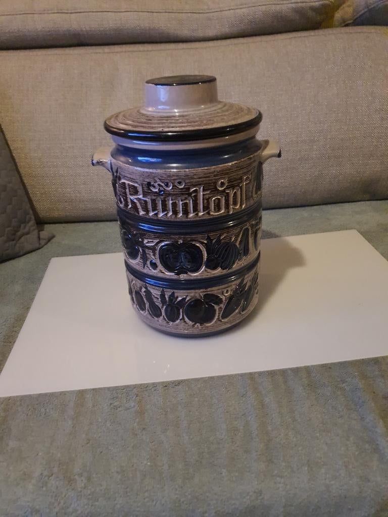 Duitse Rumtopf van keramiek - West Germany, Antiek en Kunst, Antiek | Keramiek en Aardewerk, Ophalen of Verzenden