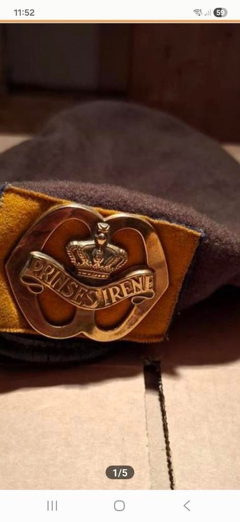 Setje militair voor verzameling, Ophalen of Verzenden, Landmacht, Nederland, Helm of Baret